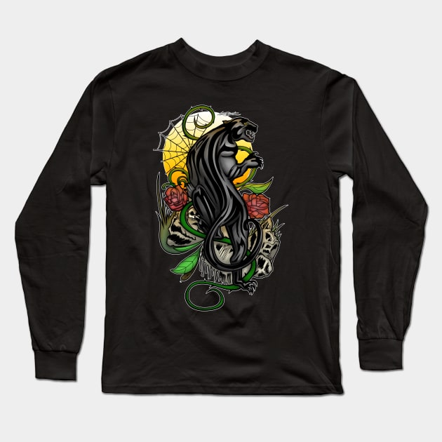 Panther Long Sleeve T-Shirt by adamzworld